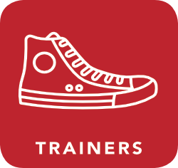 icon of trainers which are acceptable for recycling